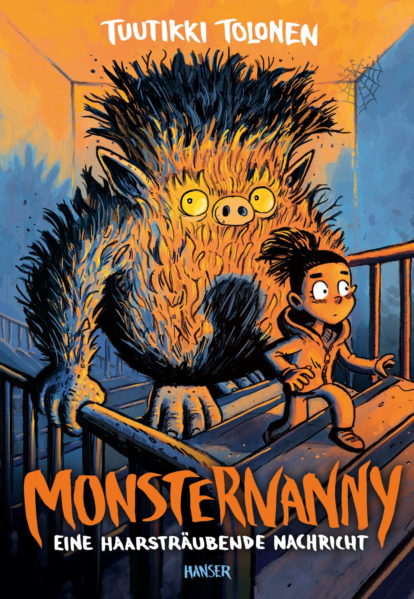 Buchcover von 'Monsternanny - Eine haarsträubende Nachricht' - Gebundene Ausgabe von Tuutikki Tolonen