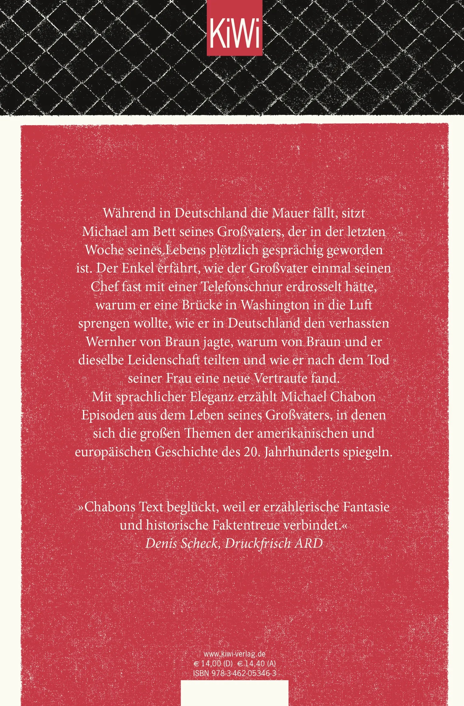 Buchrückseite von 'Moonglow' mit Klappentext - Taschenbuch