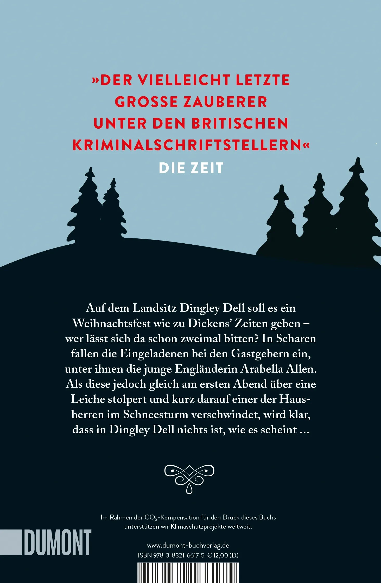 Buchrückseite von 'Mord in Dingley Dell' mit Klappentext - Taschenbuch