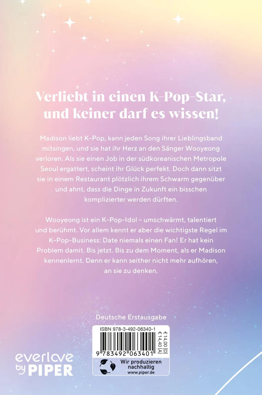 Buchrückseite von 'More than a Star' mit Klappentext - Paperback