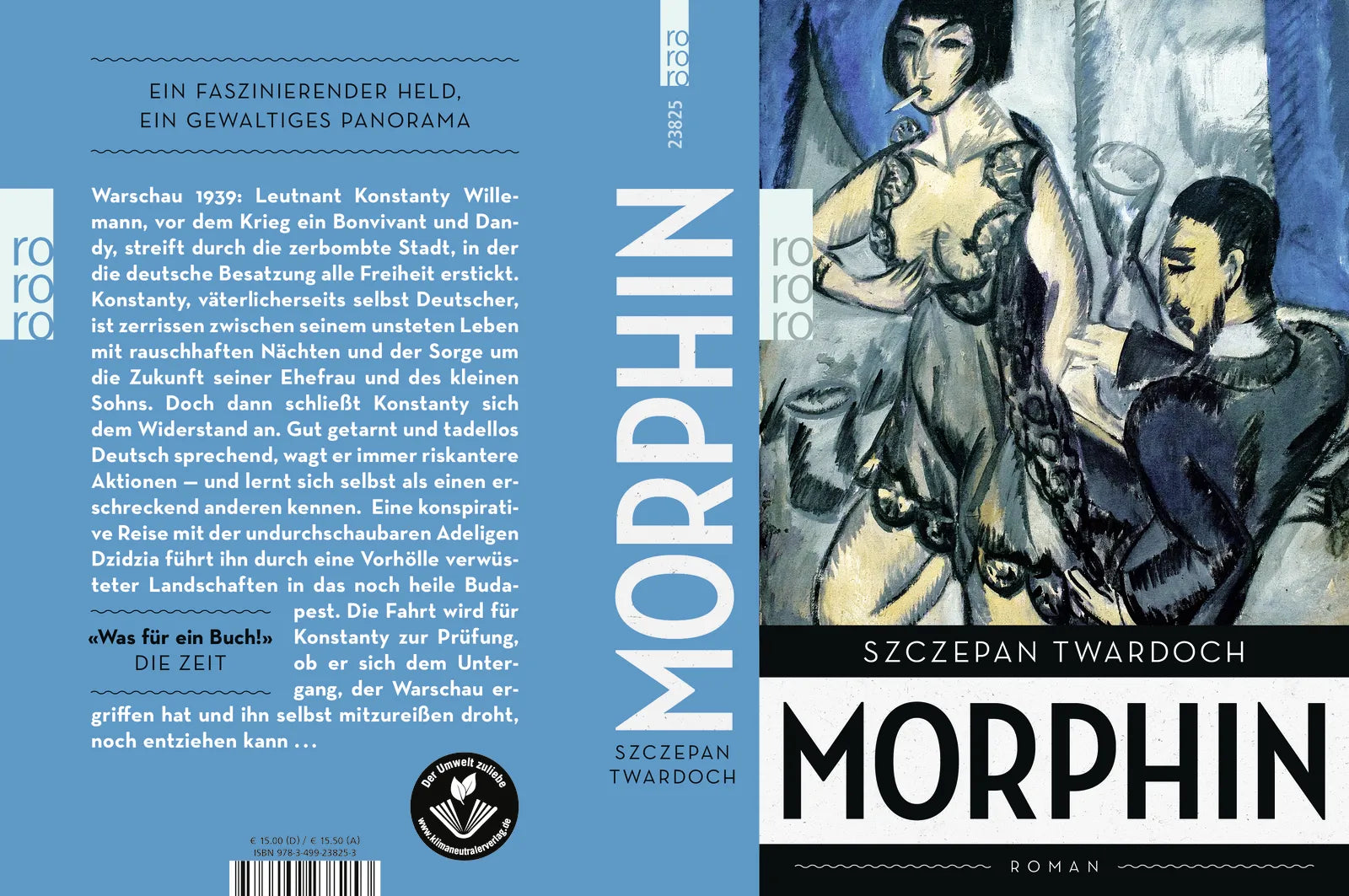 Buchrückseite von 'Morphin' mit Klappentext - Taschenbuch
