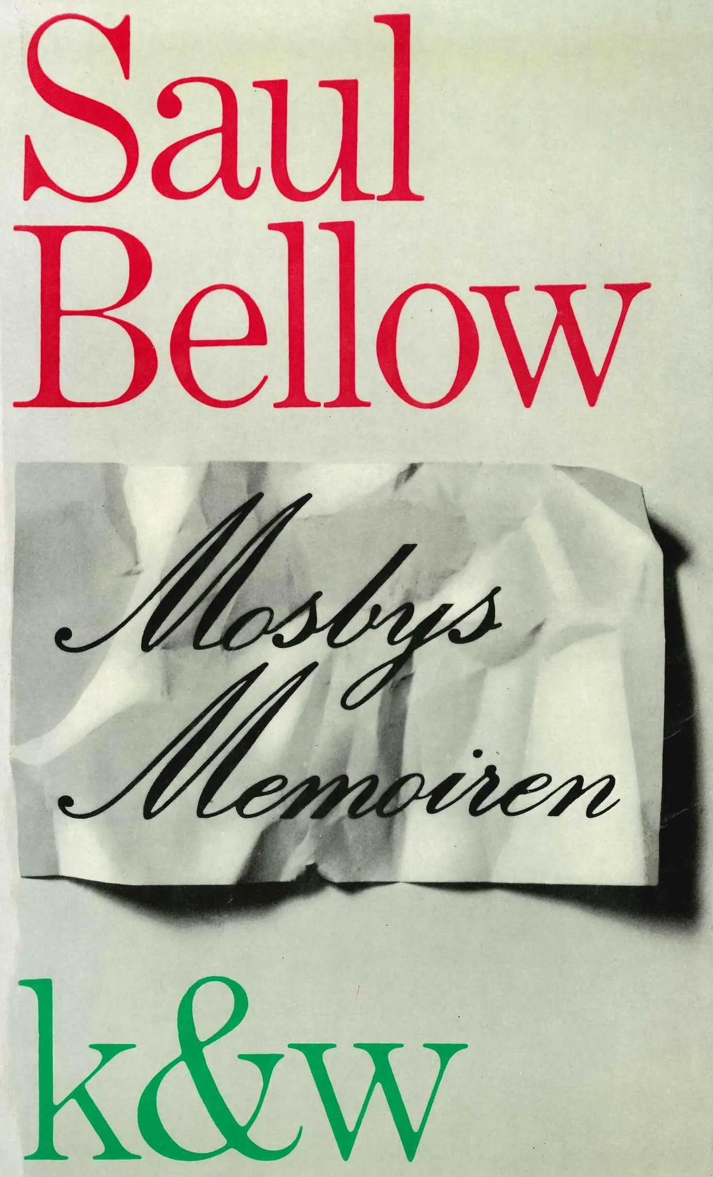 Buchcover von 'Mosbys Memoiren' - Gebundene Ausgabe von Saul Bellow