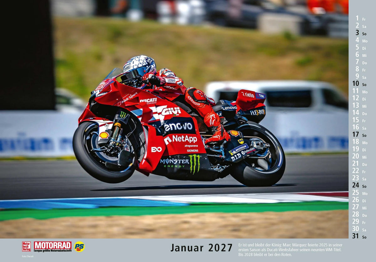 Motorrad Kalender 2027 – Ansicht