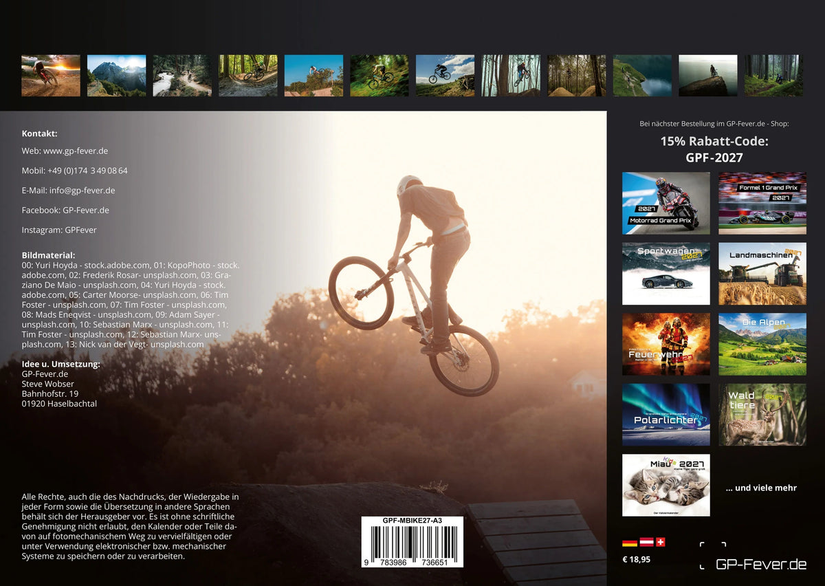 MTB | Mountainbike - 2027 - Kalender DIN A3 – Ansicht