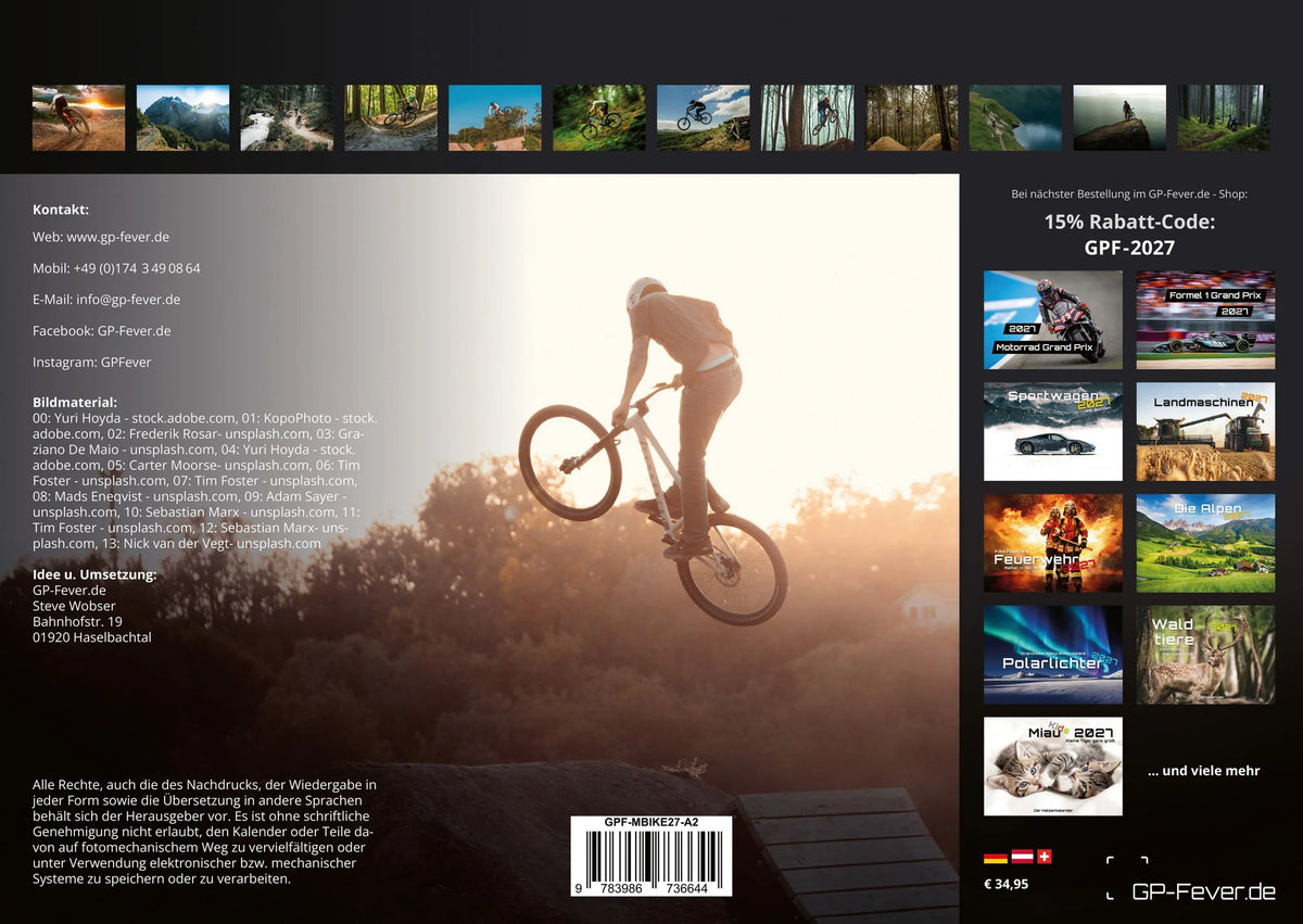 MTB | Mountainbike - 2027 - Kalender DIN A2 – Ansicht