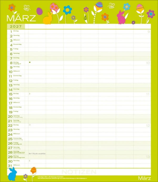 Multiplaner - Colour your time 2027 – Ansicht