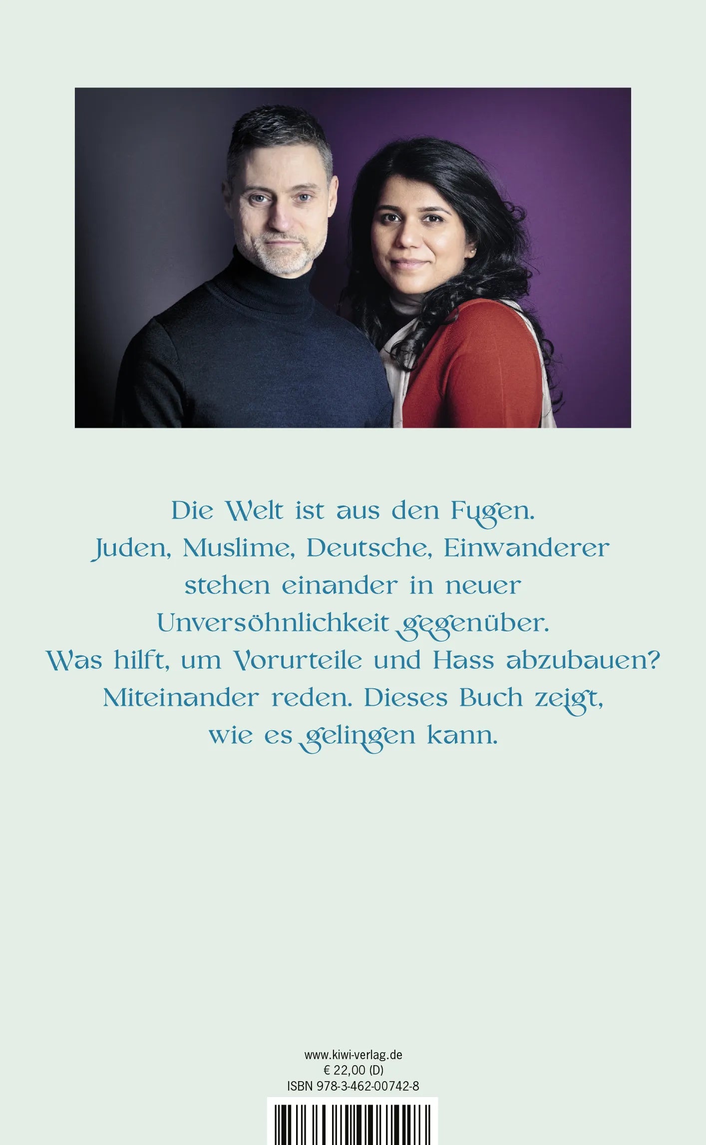 Buchrückseite von 'Muslimisch-jüdisches Abendbrot' mit Klappentext - Gebundene Ausgabe