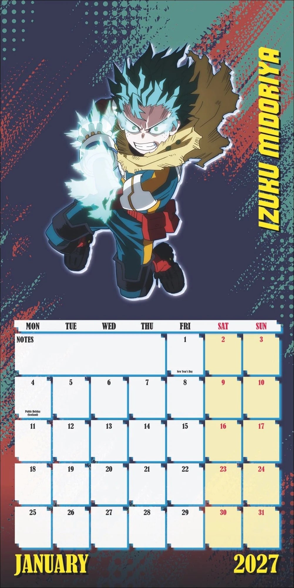 My Hero Academia Broschurkalender 2027 – Ansicht