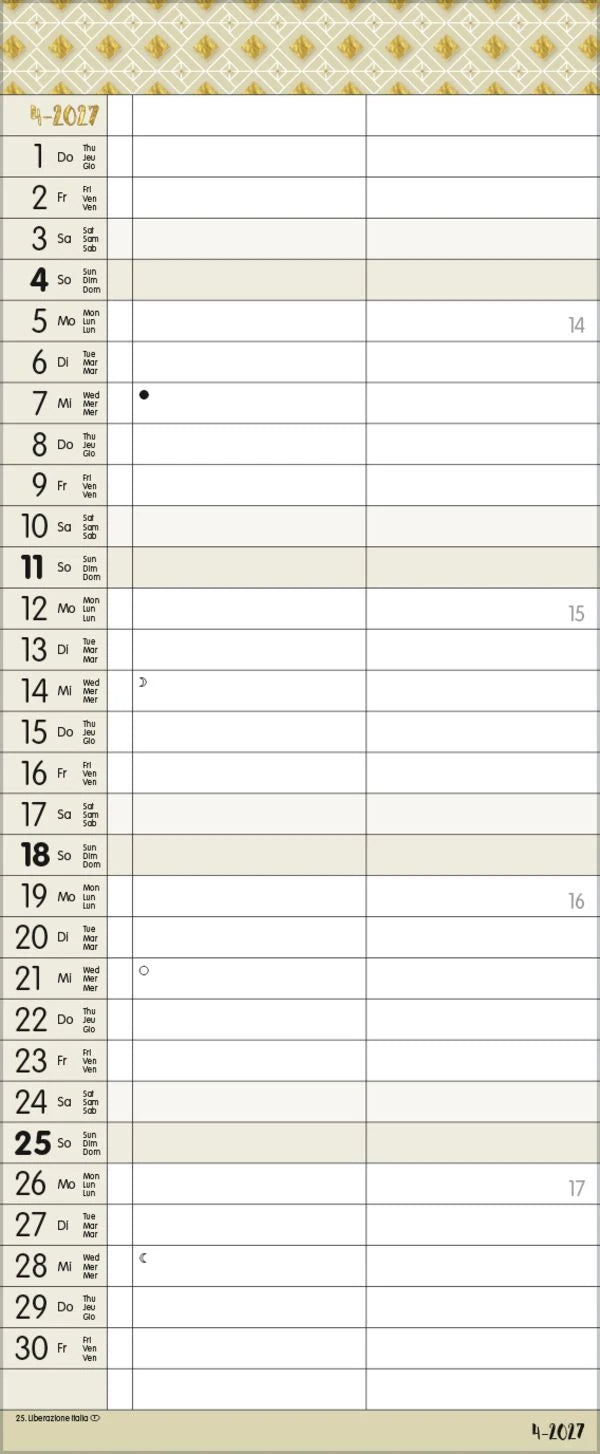 My Timer - Glamour your Time 2027 – Ansicht