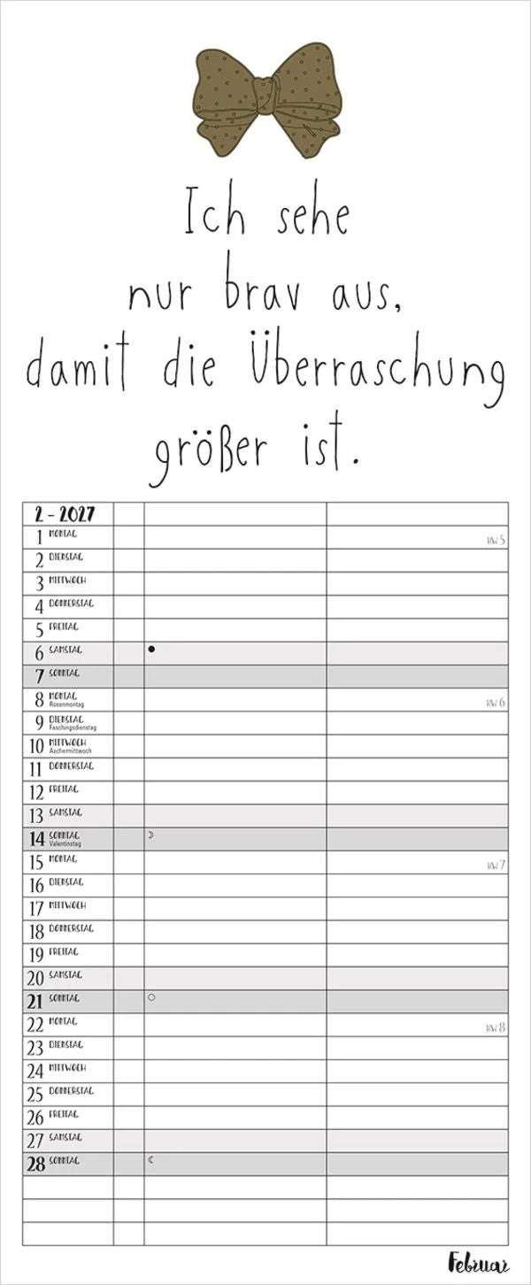 My Timer Visual Words 2027 – Ansicht