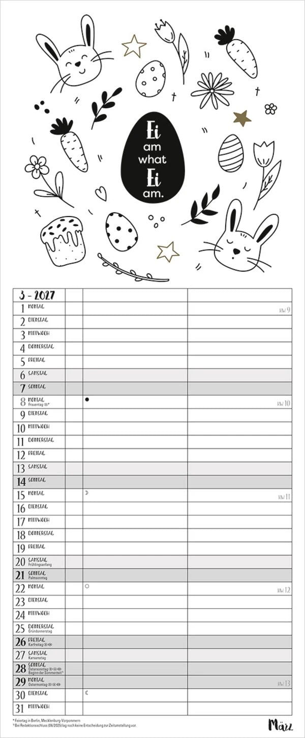 My Timer Visual Words 2027 – Ansicht