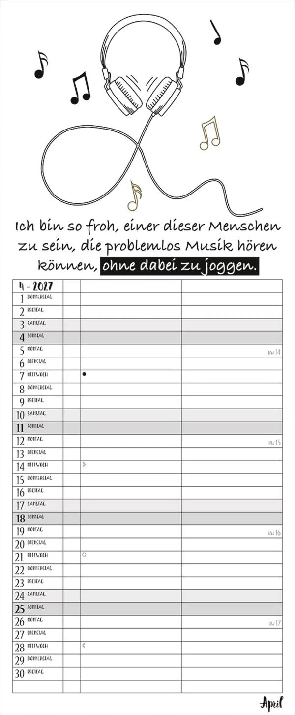 My Timer Visual Words 2027 – Ansicht