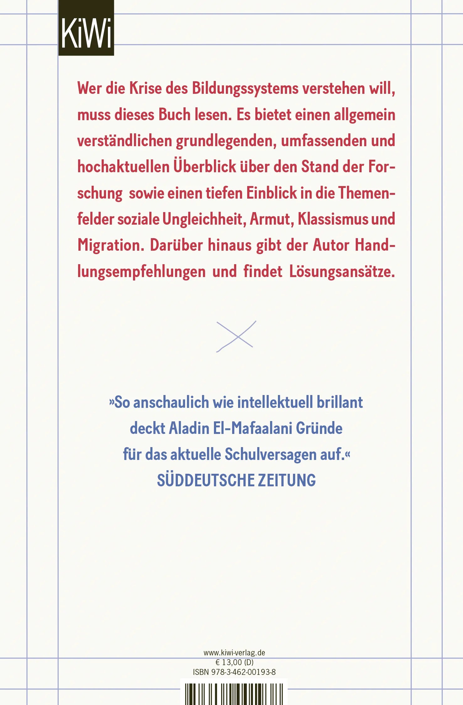 Buchrückseite von 'Mythos Bildung' mit Klappentext - Taschenbuch
