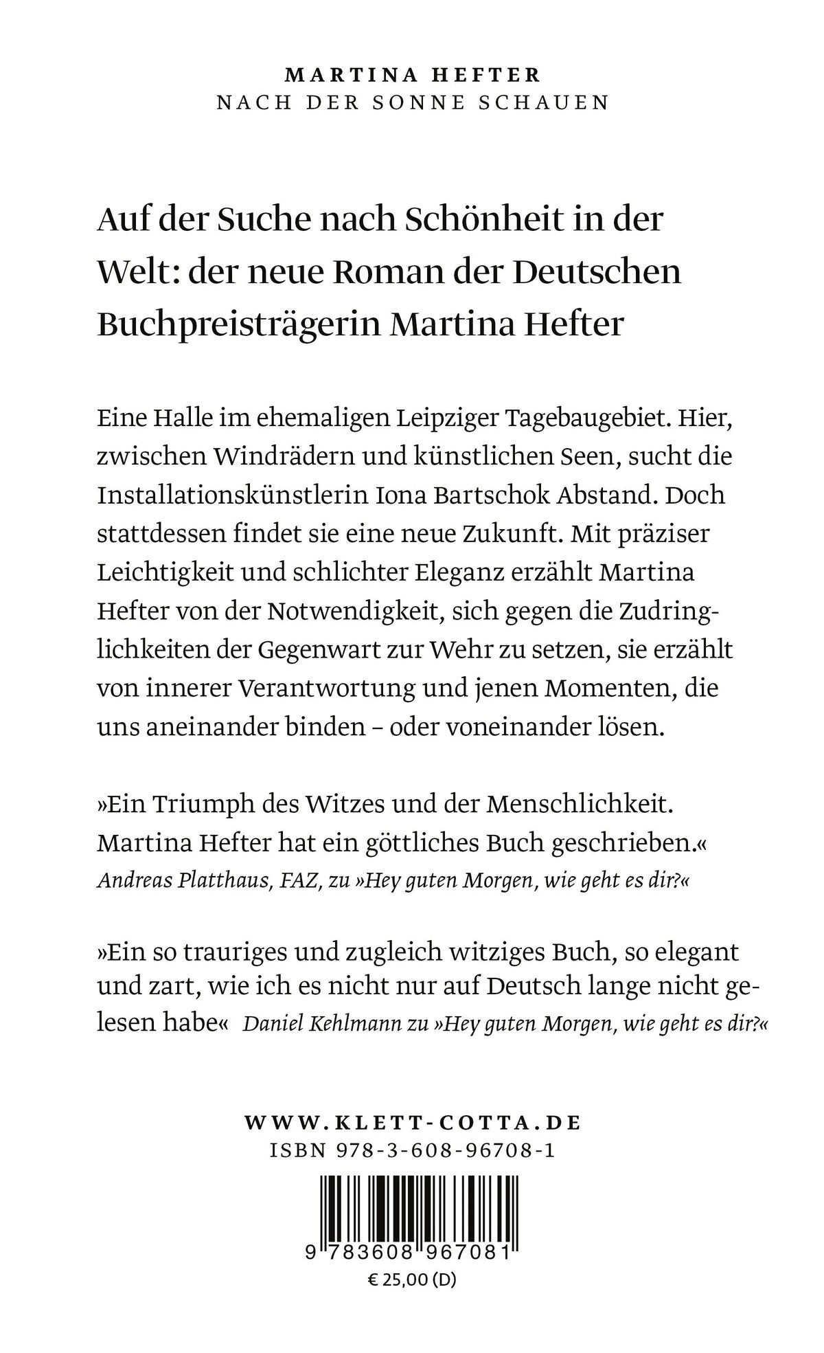 Rückseite: Nach der Sonne schauen (Hardcover)