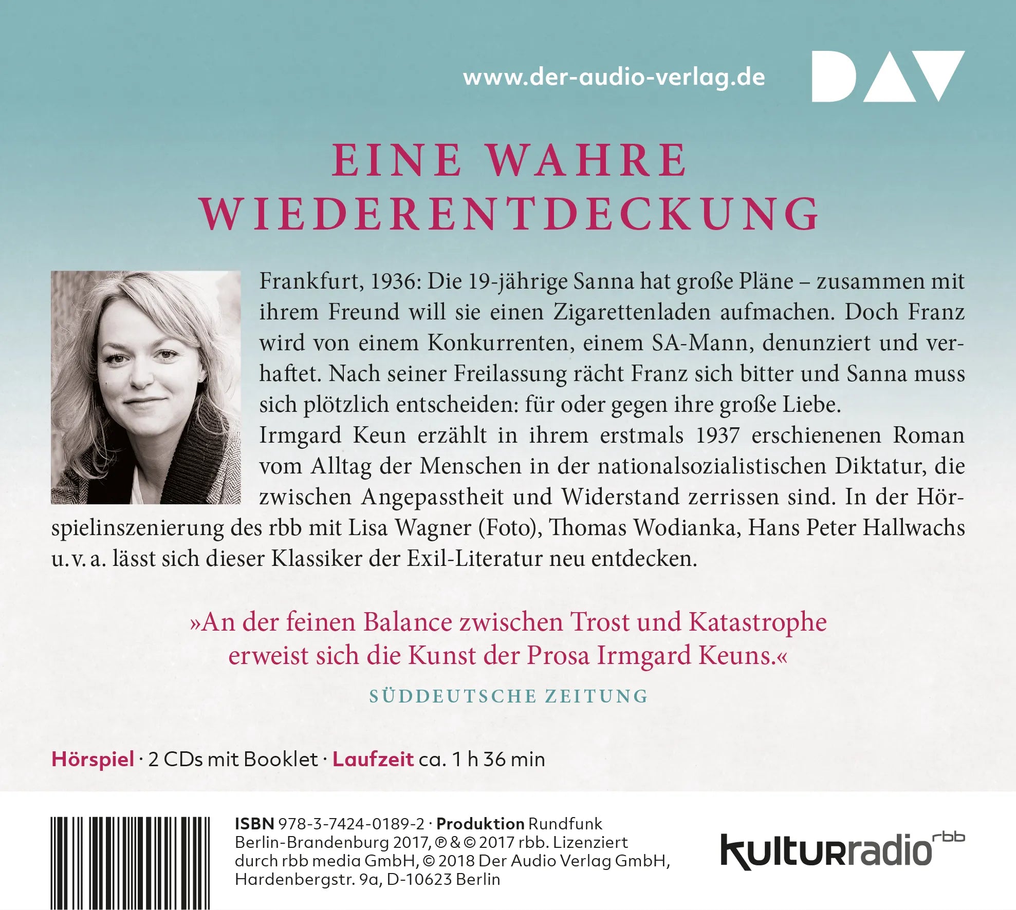 Buchrückseite von 'Nach Mitternacht' mit Klappentext - Hörbuch (CD)