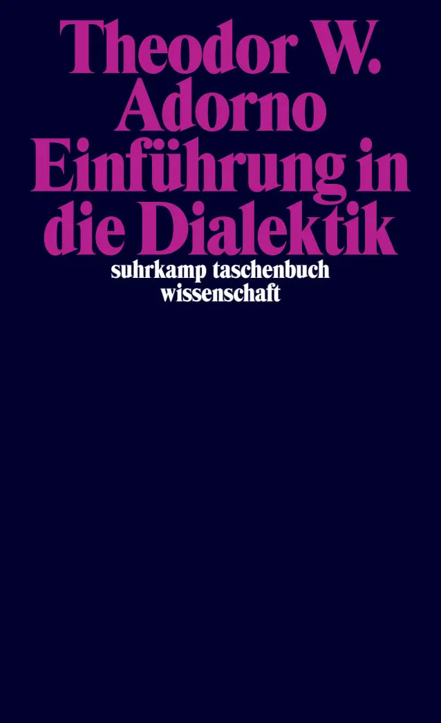 Buchcover von 'Nachgelassene Schriften. Abteilung IV: Vorlesungen' - Taschenbuch von Theodor W. Adorno
