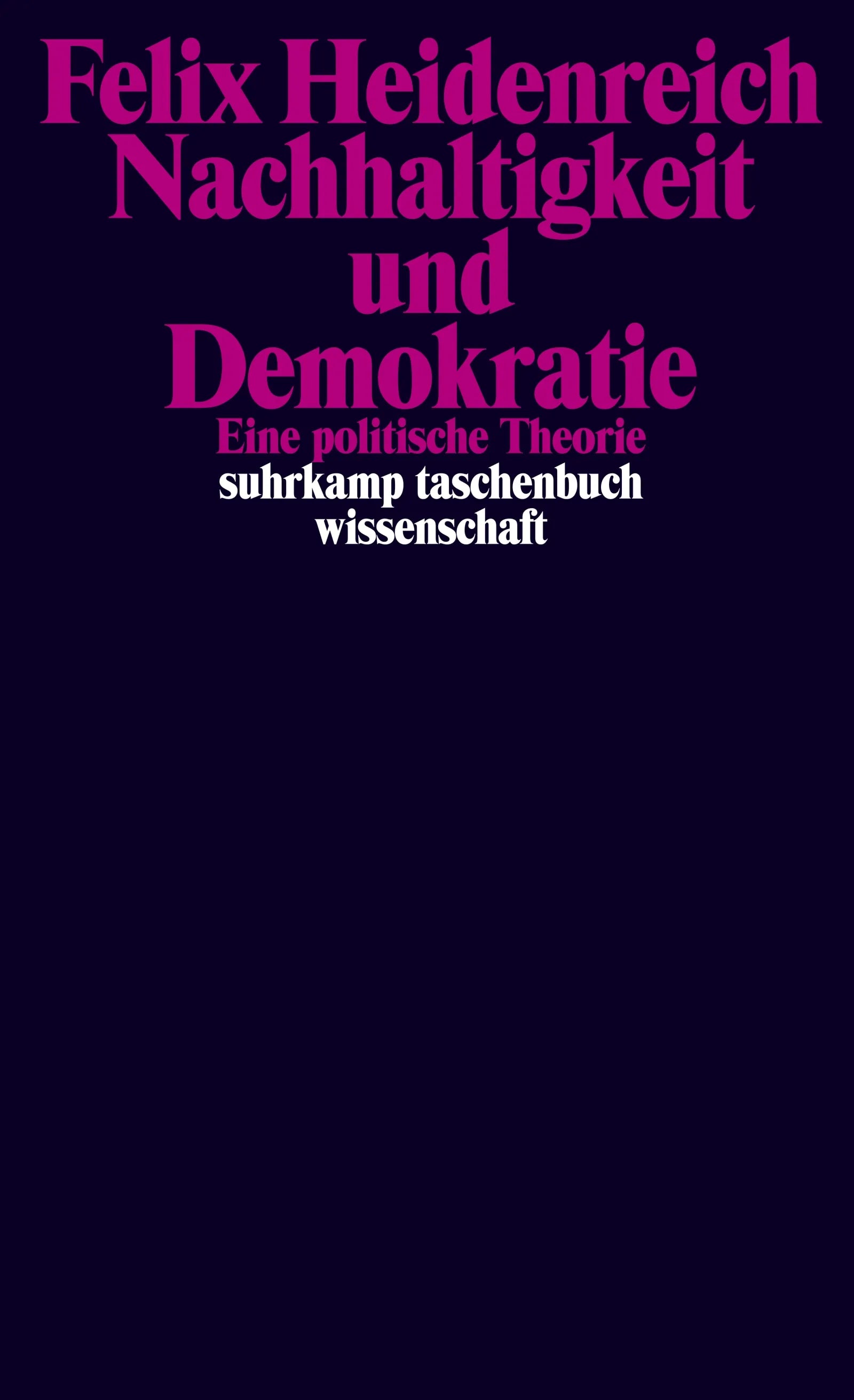 Cover: Nachhaltigkeit und Demokratie (E-Book) von Felix Heidenreich