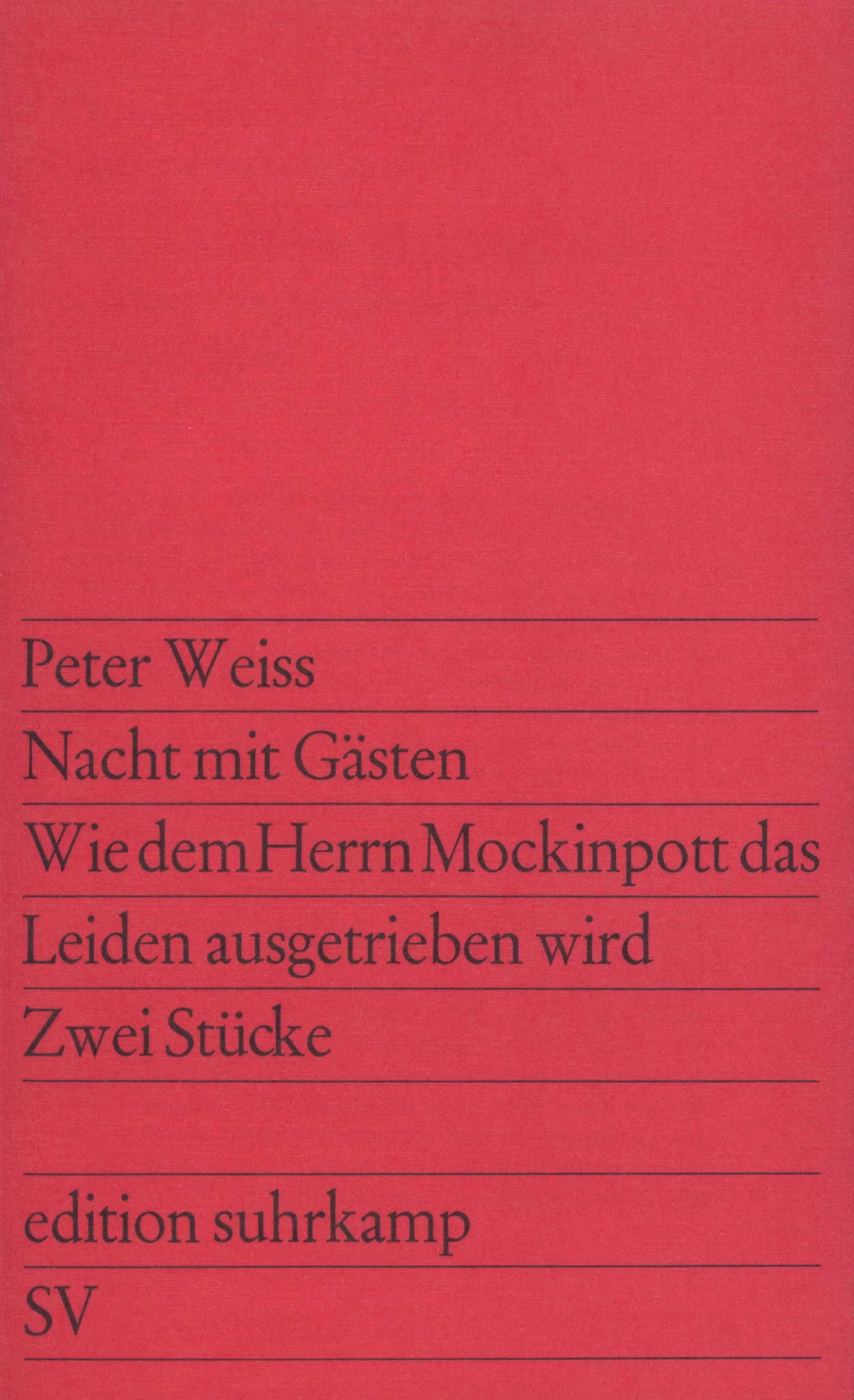Buchcover von 'Nacht mit Gästen' - Taschenbuch von Peter Weiss
