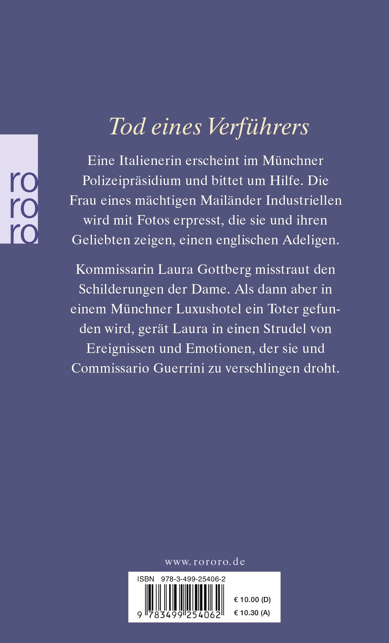 Buchrückseite von 'Nachtgefieder: Laura Gottbergs siebter Fall' mit Klappentext - Taschenbuch