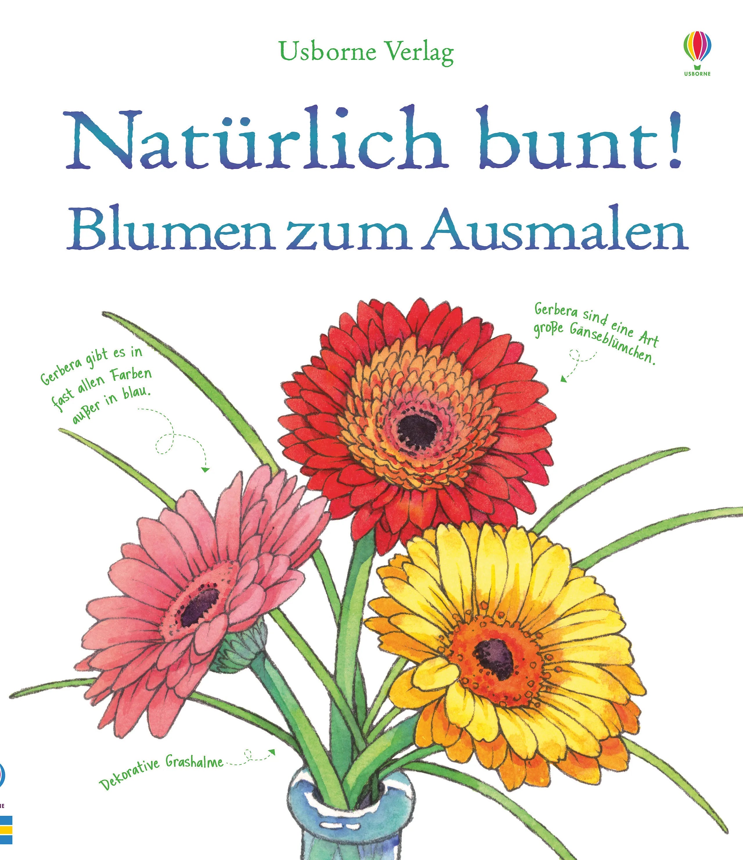 Buchcover von 'Natürlich bunt! Blumen zum Ausmalen' - Taschenbuch von Susan Meredith