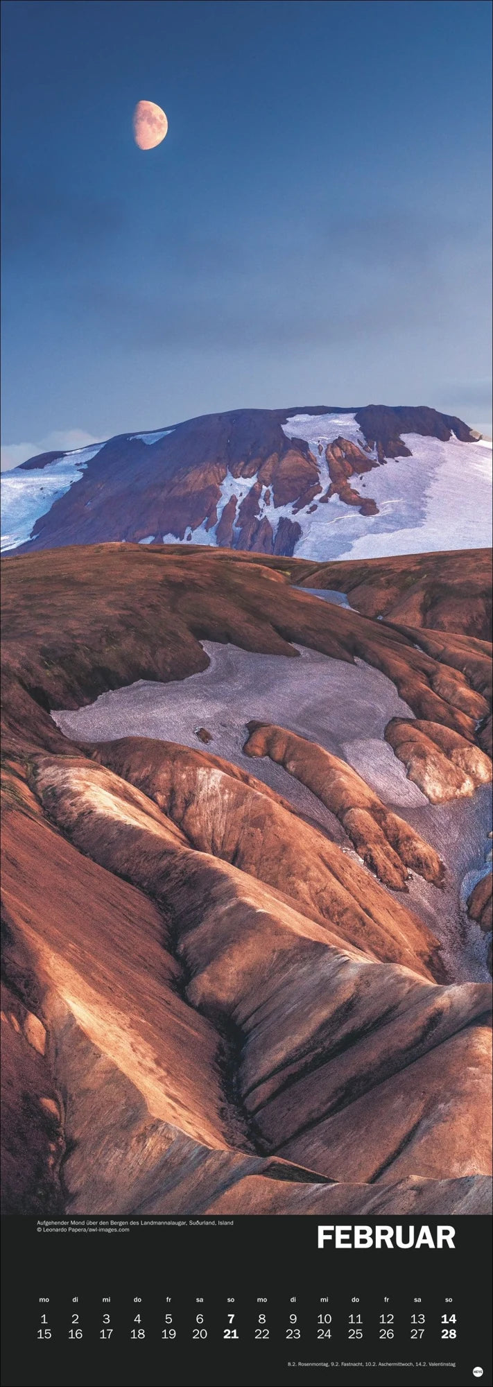 Naturgewalten Vertical Kalender 2027 – Ansicht