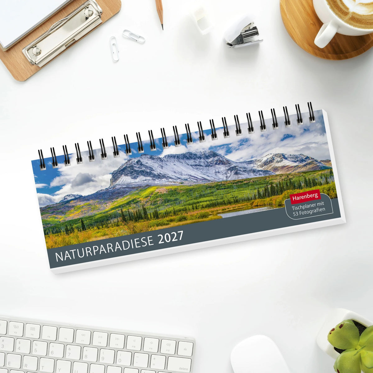 Naturparadiese Premium-Tischplaner 2027 - Wochenkalender mit 53 Fotografien – Ansicht