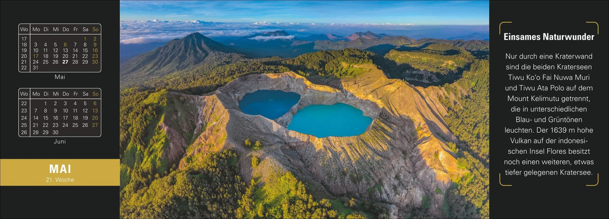 Naturparadiese Premium-Tischplaner 2027 - Wochenkalender mit 53 Fotografien – Ansicht