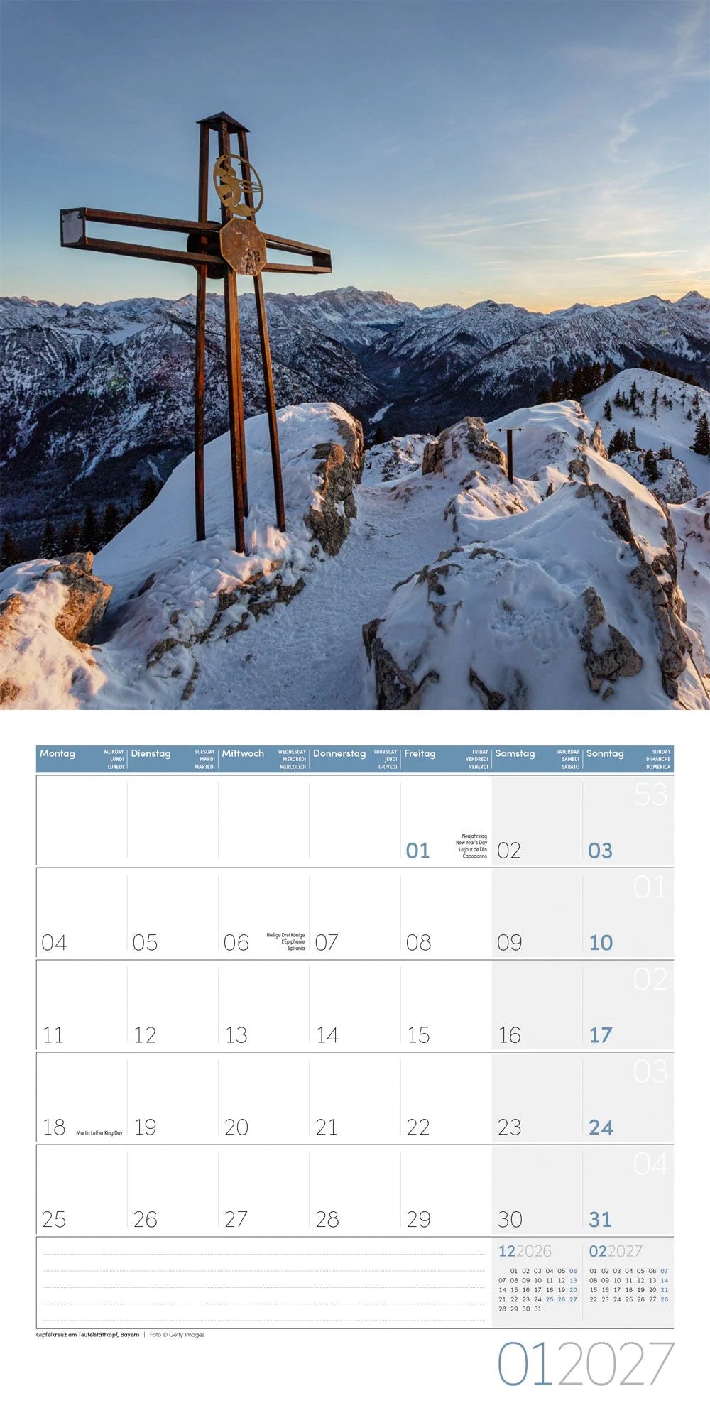 Naturwunder Deutschland Kalender 2027 - 30x30 - Art12 – Ansicht