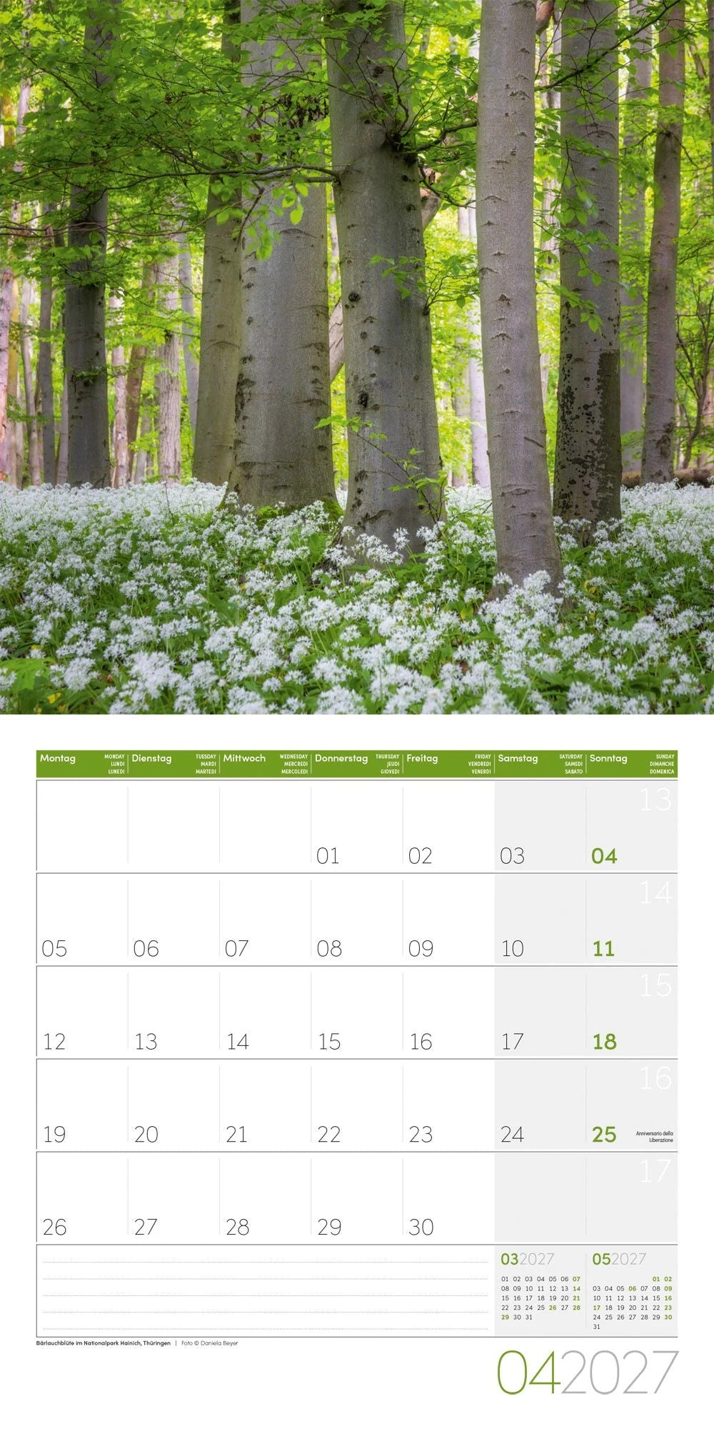 Naturwunder Deutschland Kalender 2027 - 30x30 - Art12 – Ansicht
