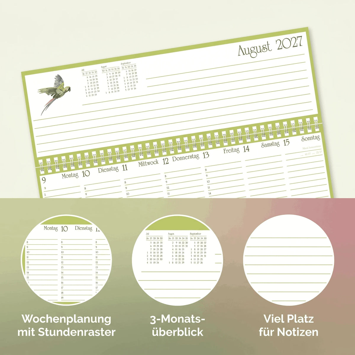 Naturzauber Tischquerkalender 2027 – Ansicht