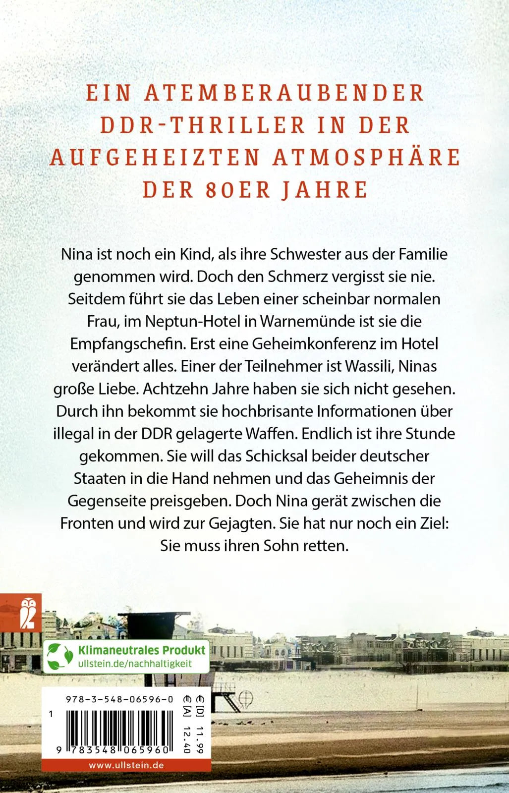 Buchrückseite von 'Neptun 1986' mit Klappentext - Taschenbuch