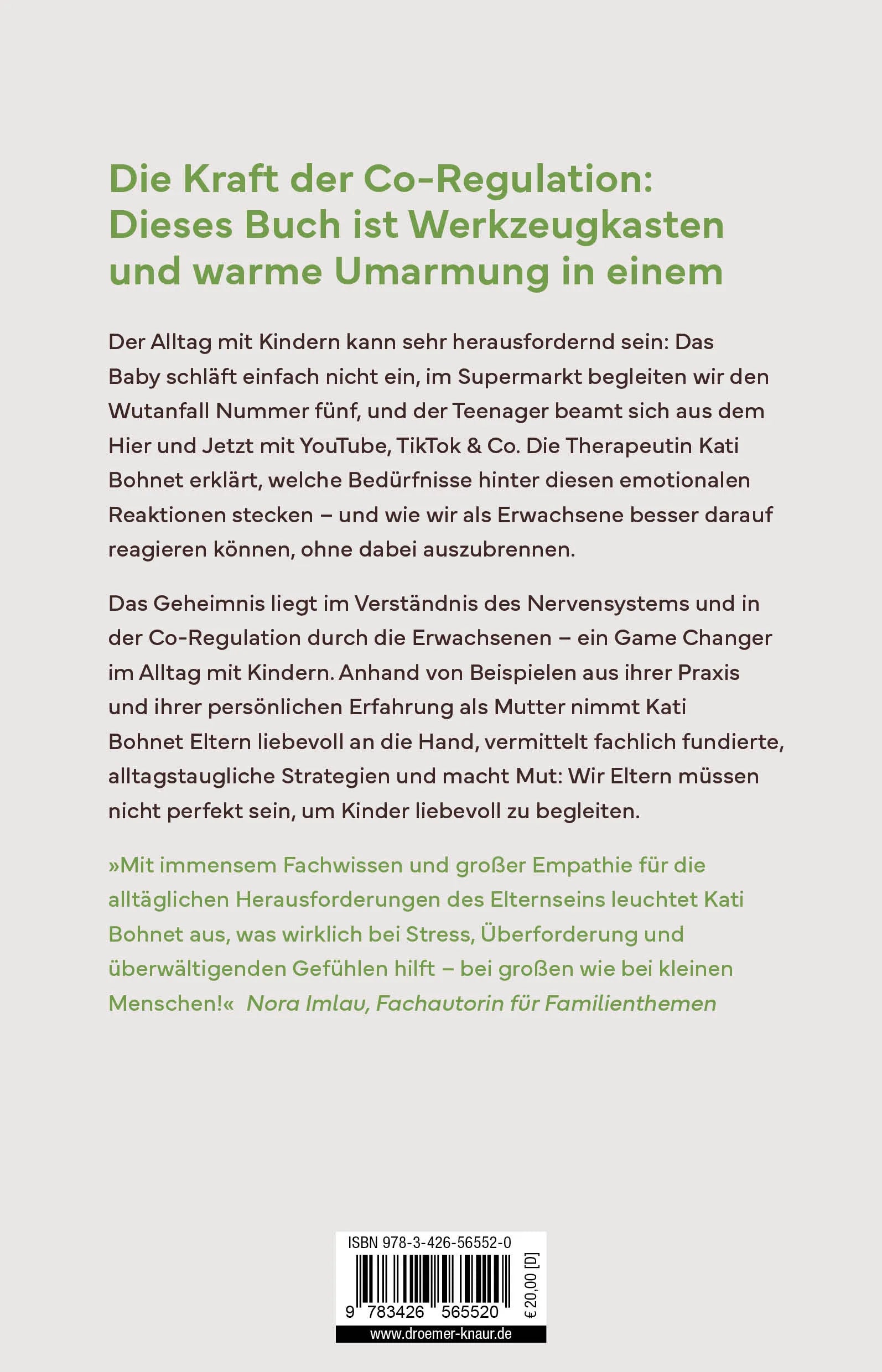 Buchrückseite von 'Nervenstark verbunden' mit Klappentext - Paperback