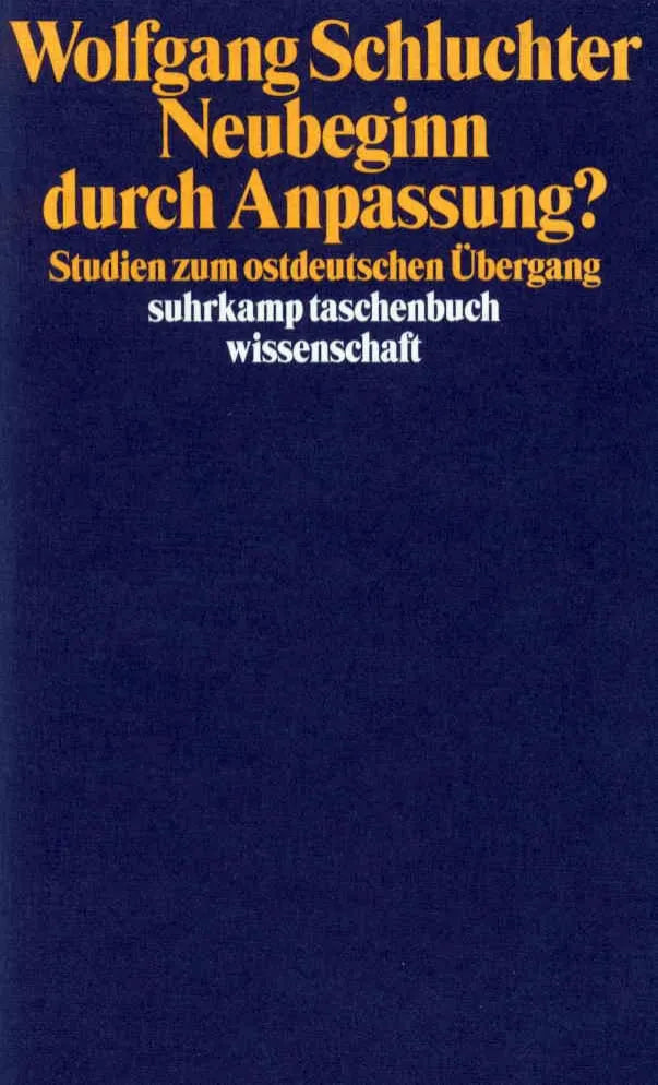 Buchcover von 'Neubeginn durch Anpassung?' - Taschenbuch von Wolfgang Schluchter