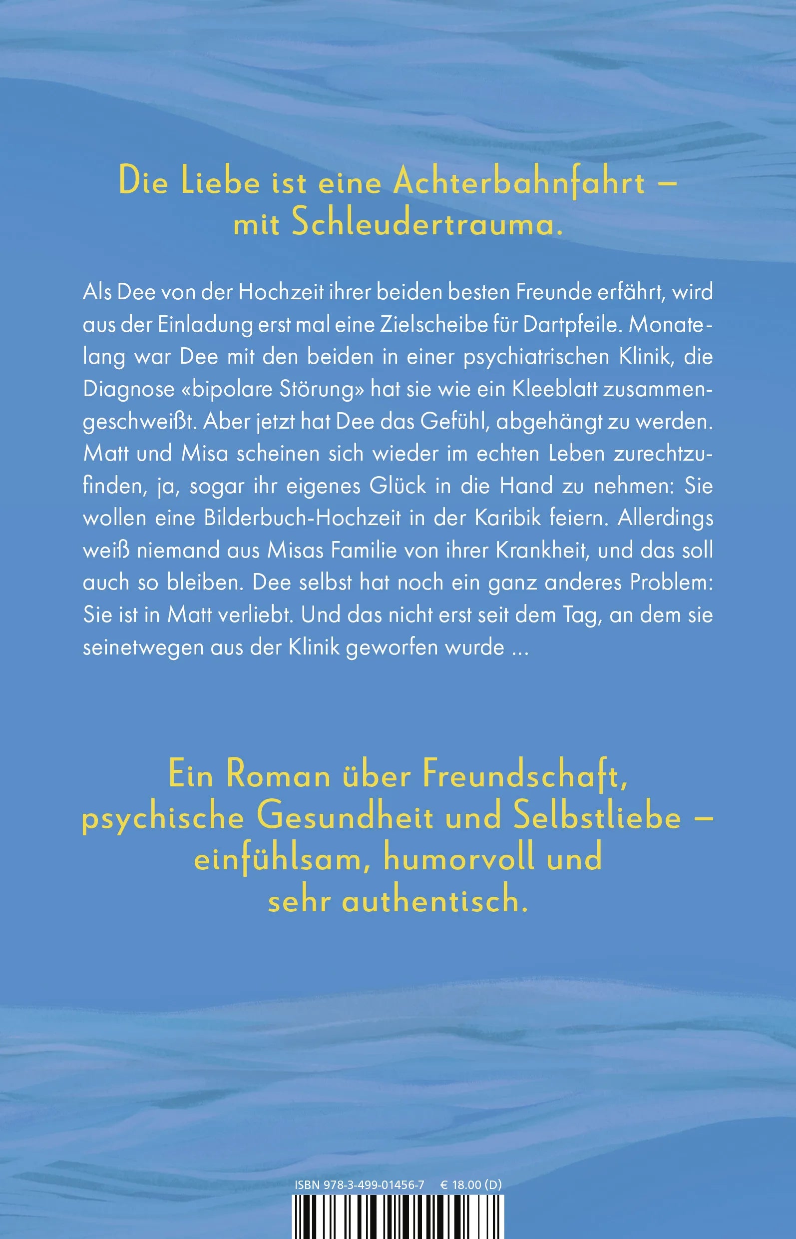 Buchrückseite von 'Never Been Better' mit Klappentext - Paperback
