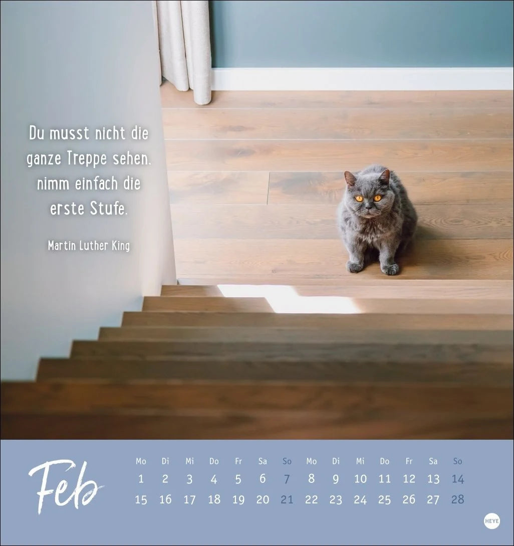 Never give up! Postkartenkalender 2027 - Durchhalten. Denn alles wird gut. – Ansicht