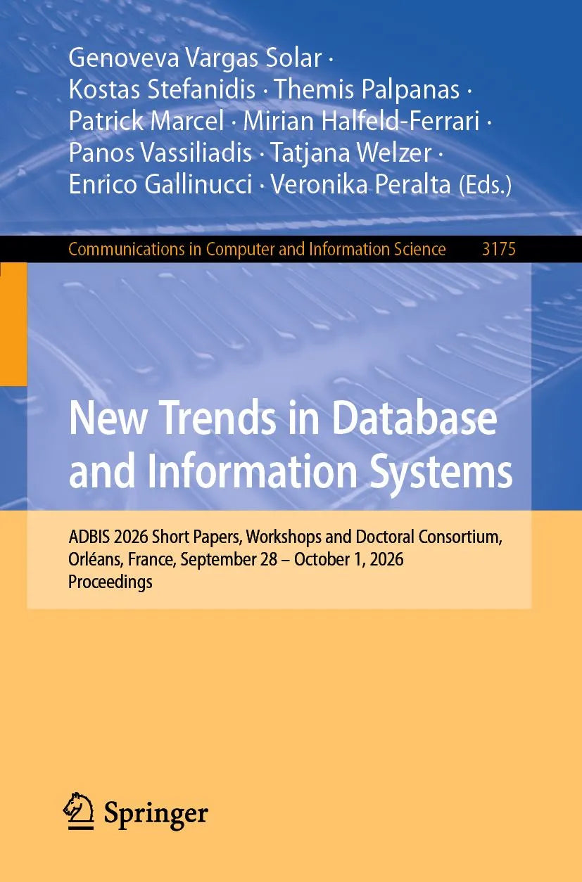 Cover: New Trends in Database and Information Systems (E-Book) von Genoveva Vargas Solar