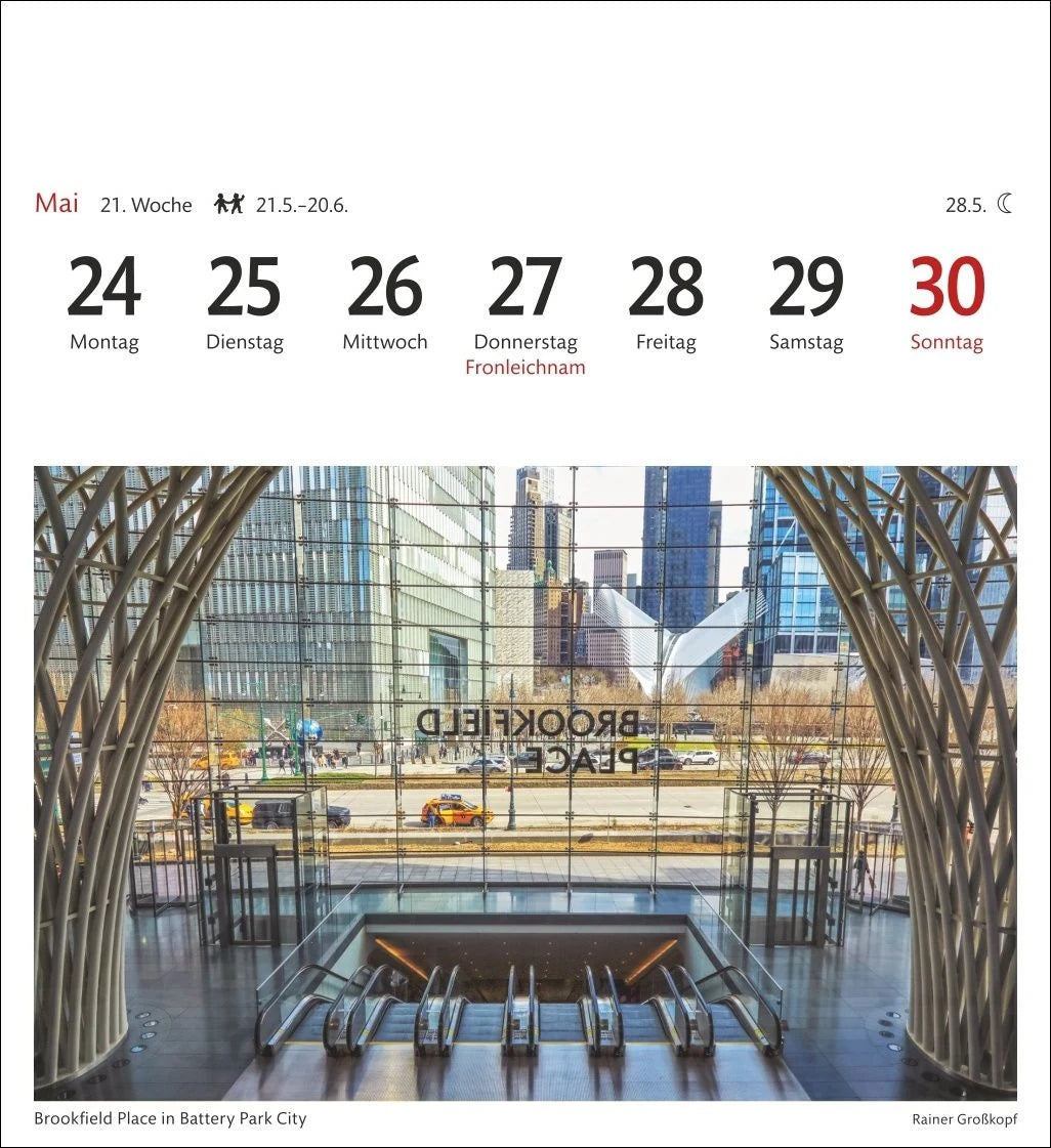 New York Sehnsuchtskalender 2027 - Wochenkalender mit 53 Postkarten – Ansicht