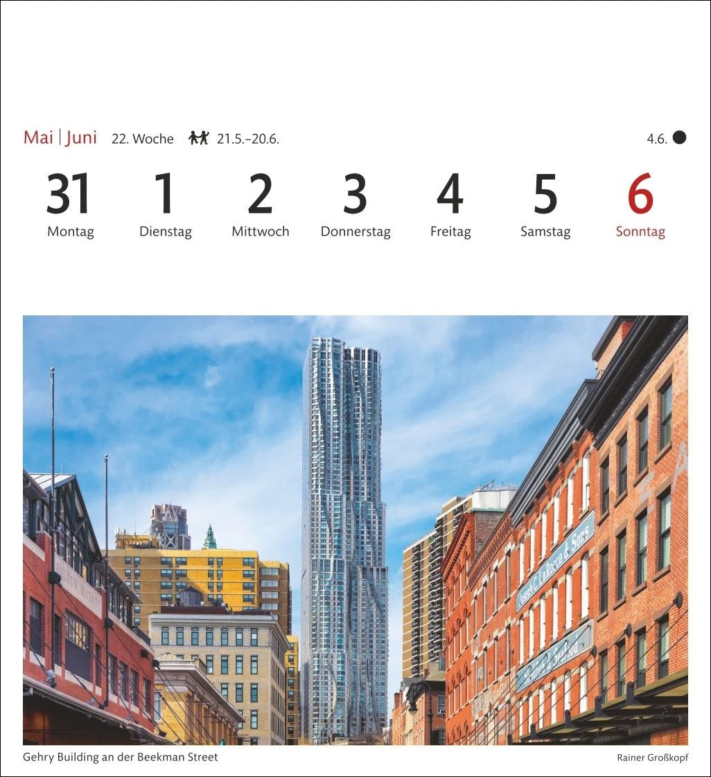New York Sehnsuchtskalender 2027 - Wochenkalender mit 53 Postkarten – Ansicht