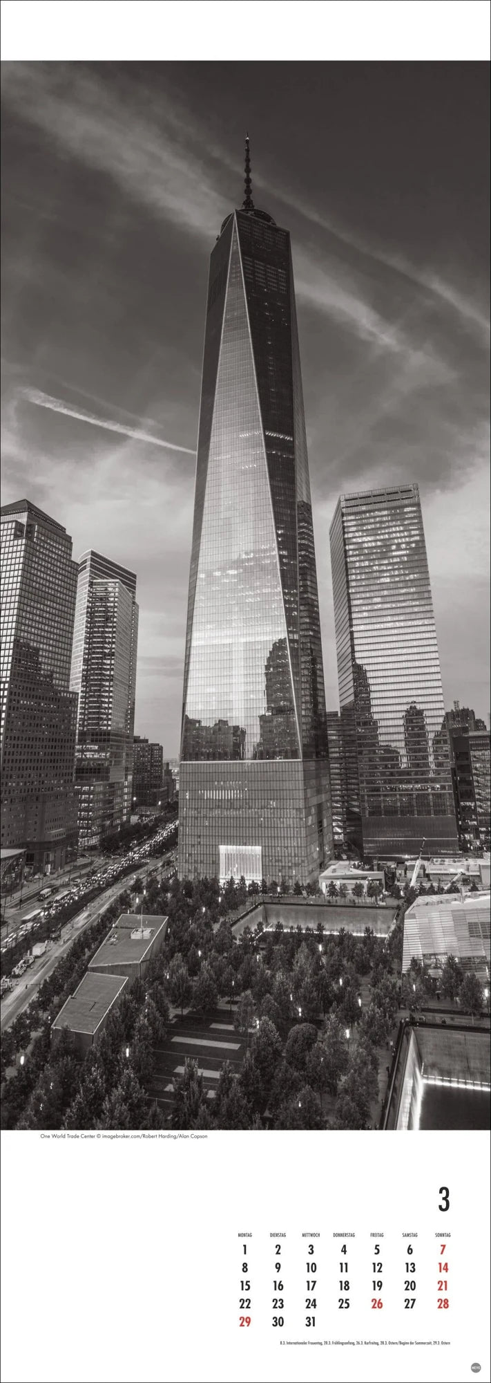 New York Vertical Kalender 2027 – Ansicht
