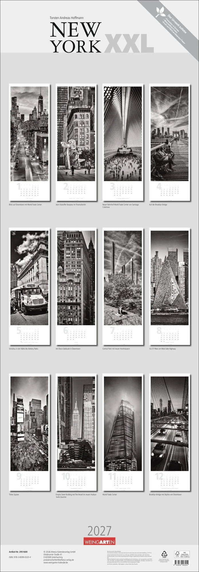 New York XXL Kalender 2027 – Ansicht