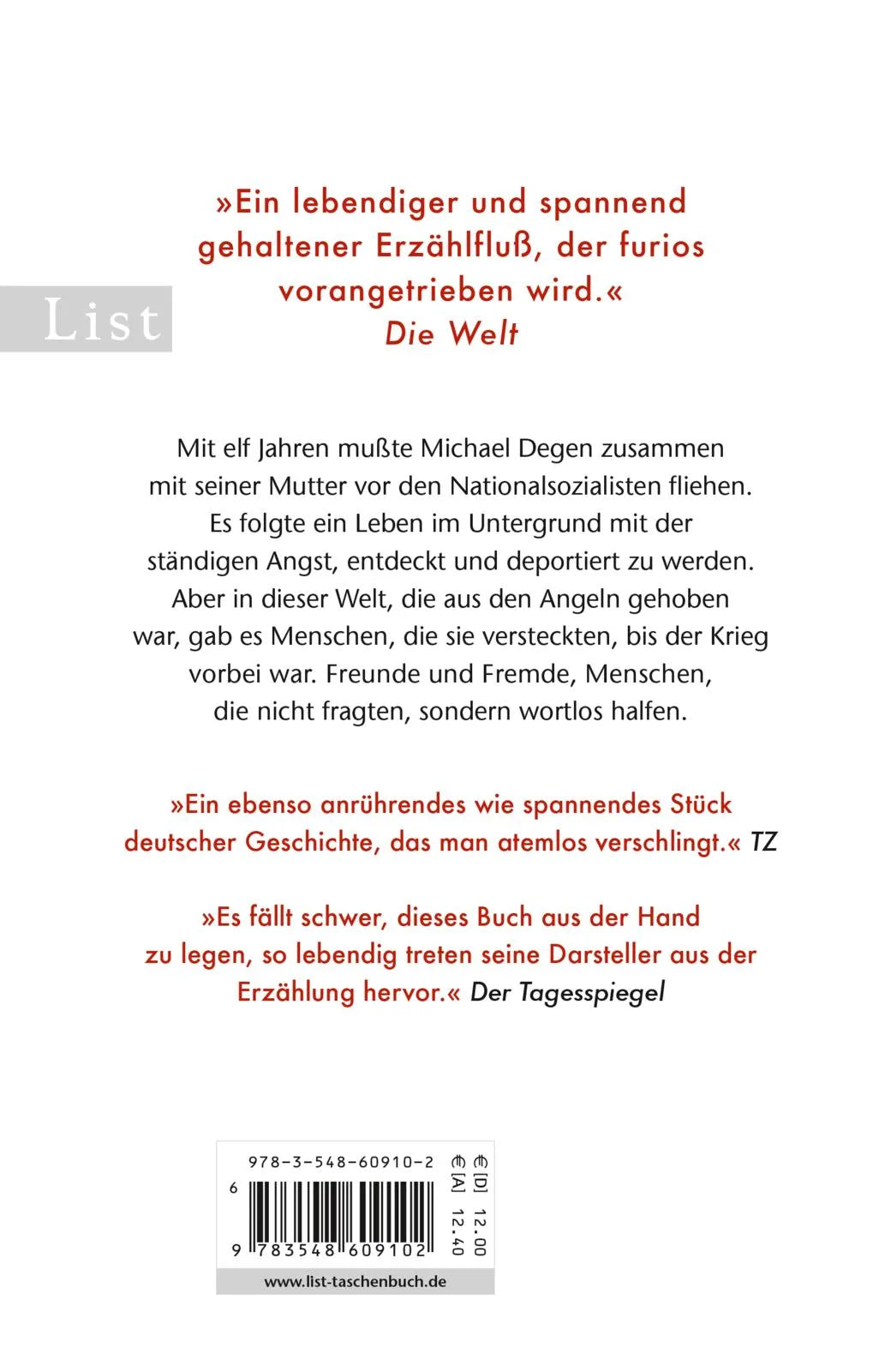 Buchrückseite von 'Nicht alle waren Mörder' mit Klappentext - Taschenbuch
