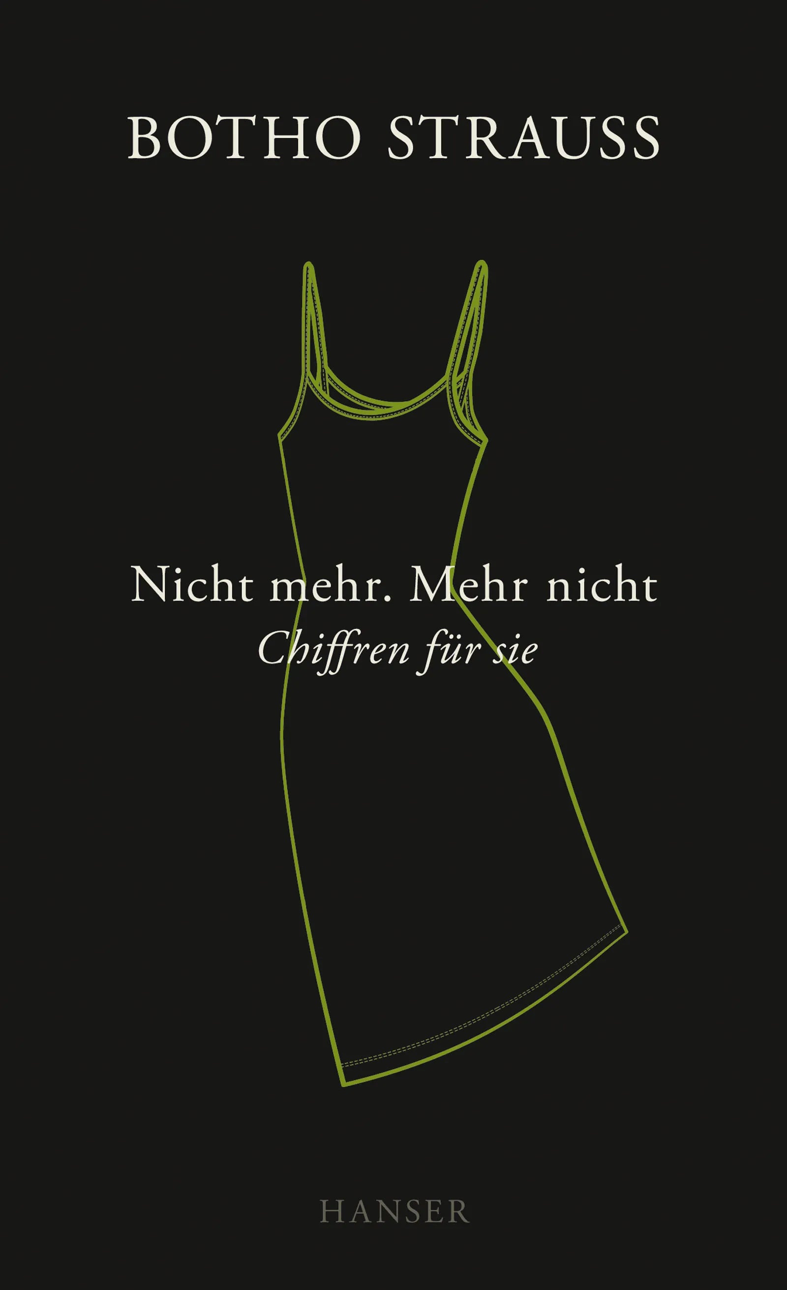 Buchcover von 'Nicht mehr. Mehr nicht' - Gebundene Ausgabe von Botho Strauß