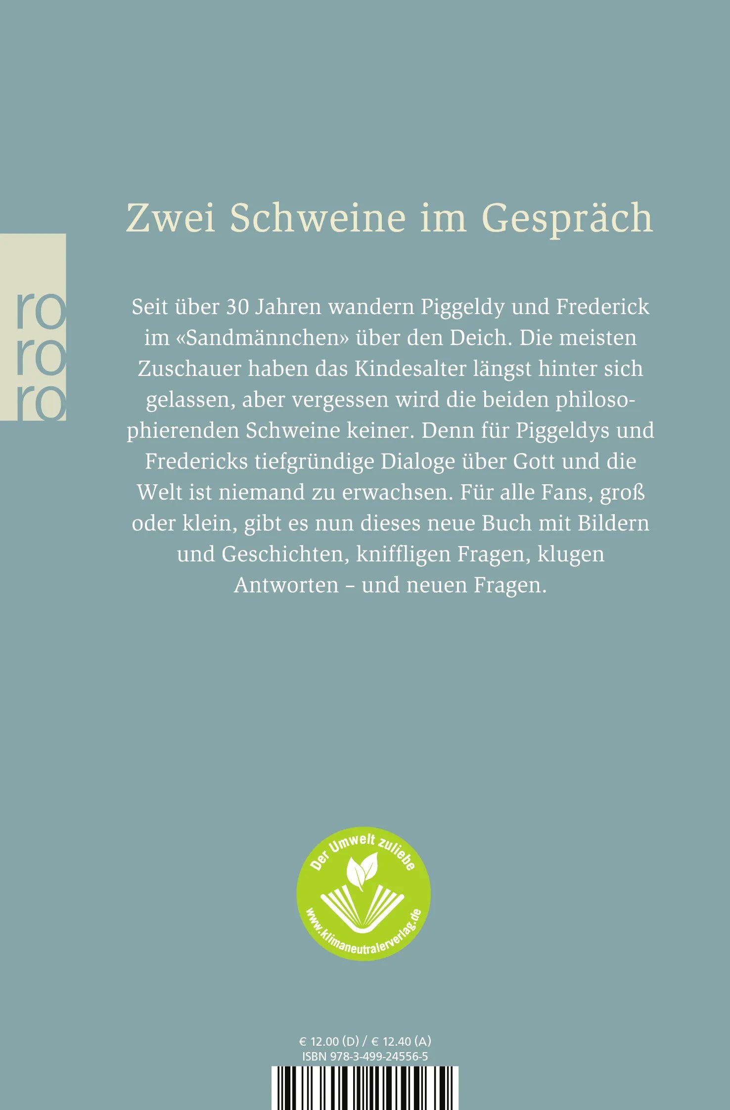 Buchrückseite von 'Nichts leichter als das ...' mit Klappentext - Taschenbuch