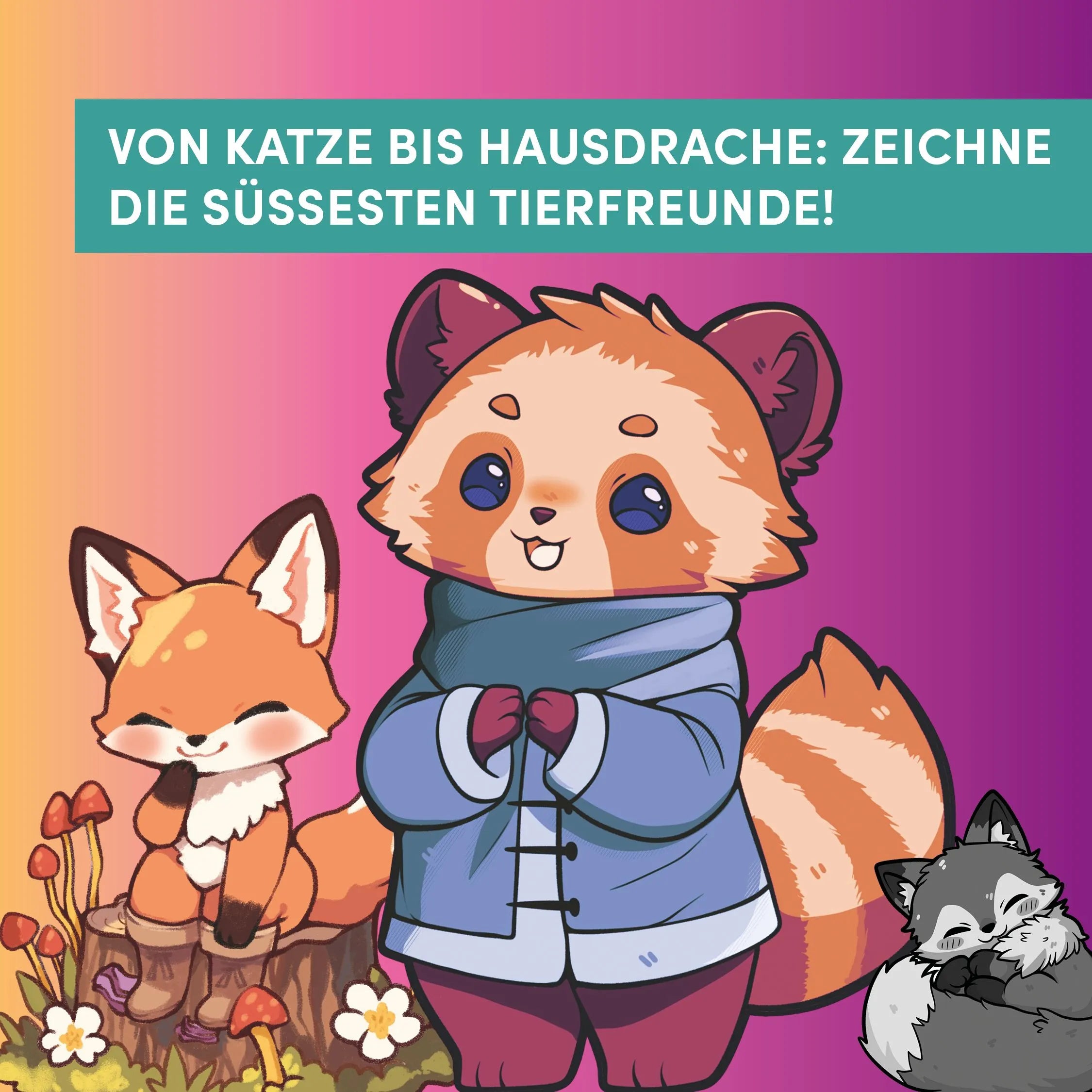 Detailansicht: Niedliche Tiere zeichnen (Taschenbuch)
