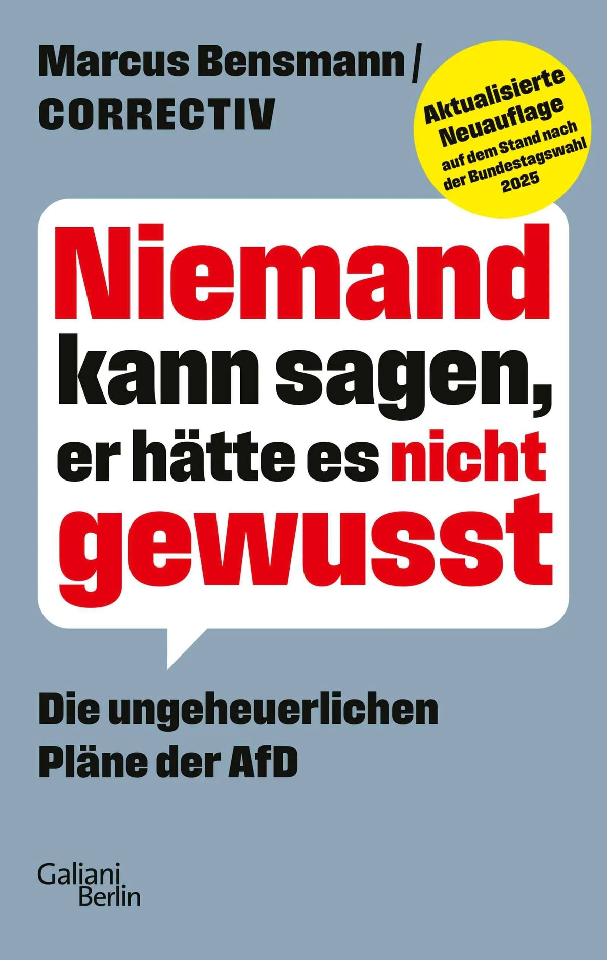 Cover: Niemand kann sagen, er hätte es nicht gewusst (Paperback) von Marcus Bensmann