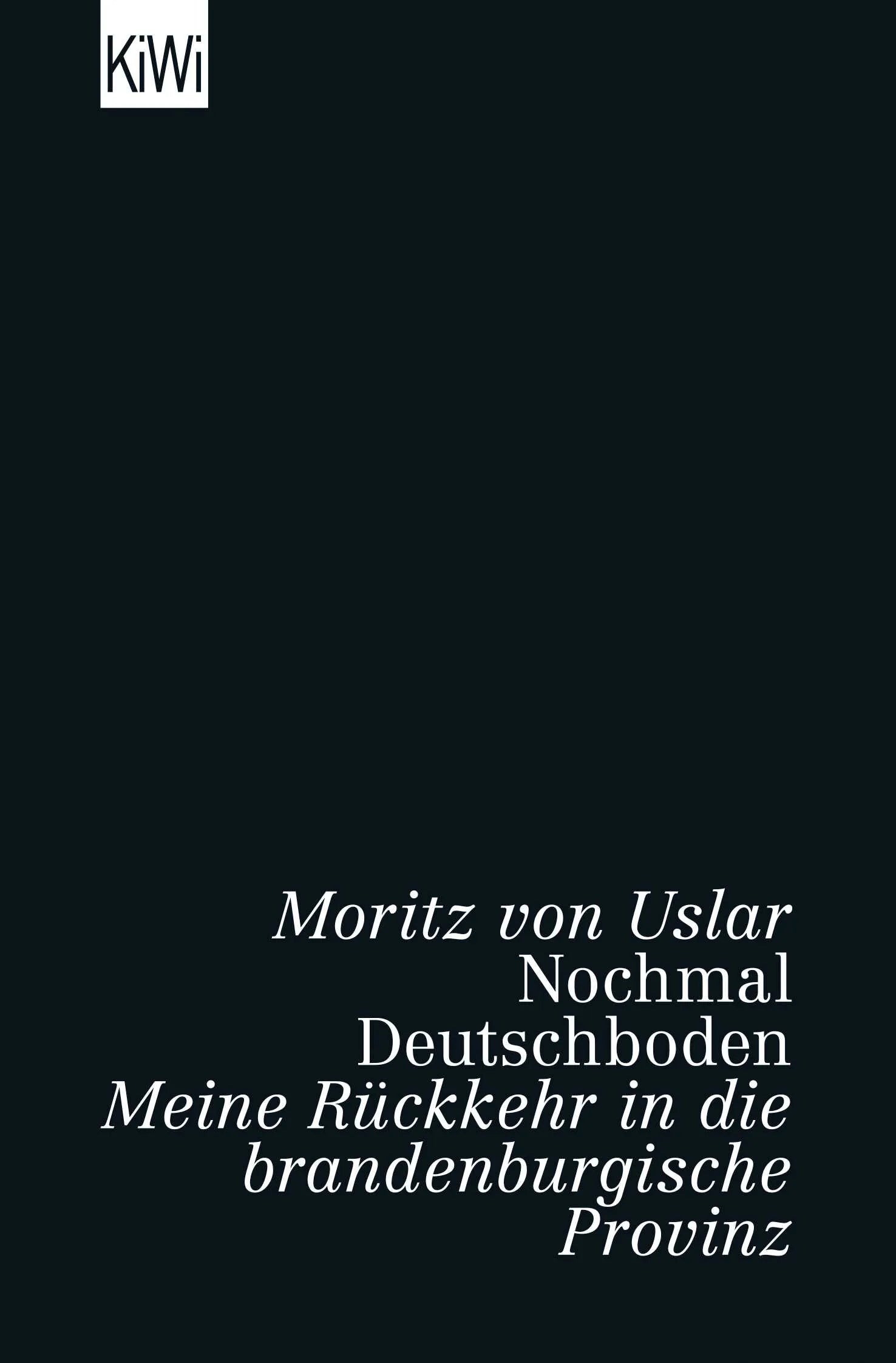 Buchcover von 'Nochmal Deutschboden' - Taschenbuch von Moritz von Uslar