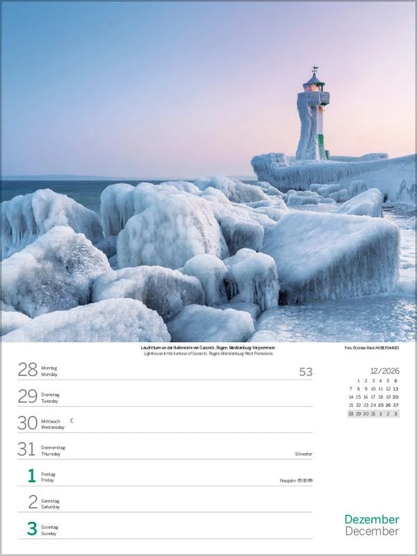 Nord- und Ostsee Wochenkalender 2027 – Ansicht