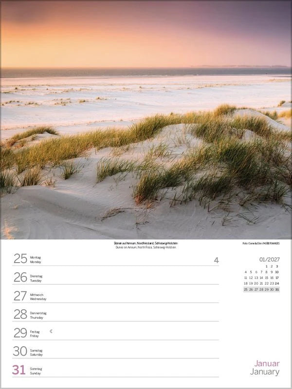 Nord- und Ostsee Wochenkalender 2027 – Ansicht