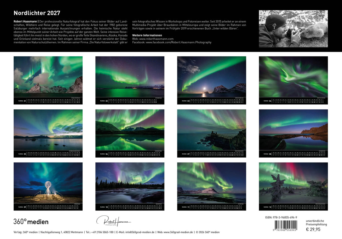 Nordlichter Premiumkalender 2027 – Ansicht