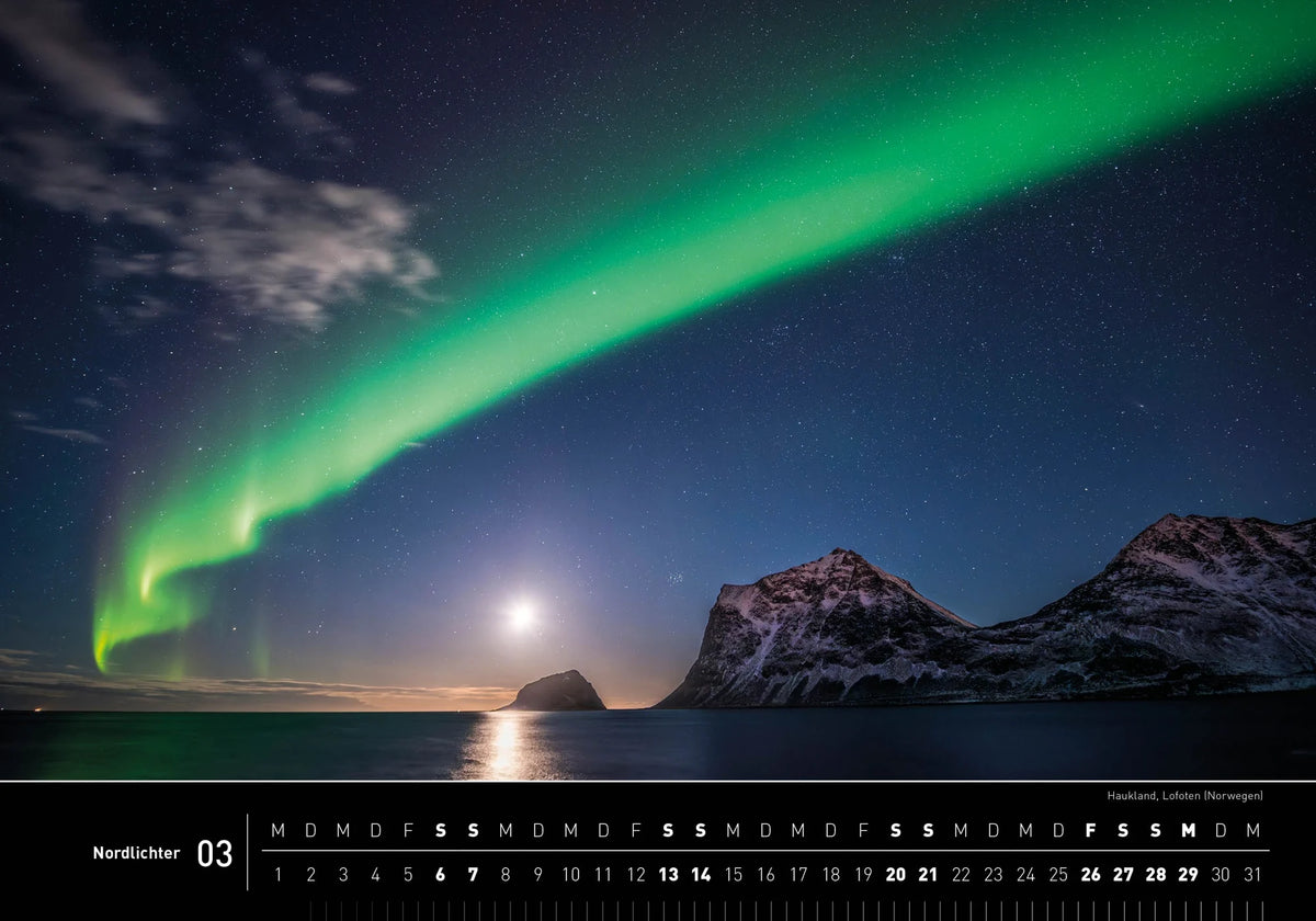 Nordlichter Premiumkalender 2027 – Ansicht